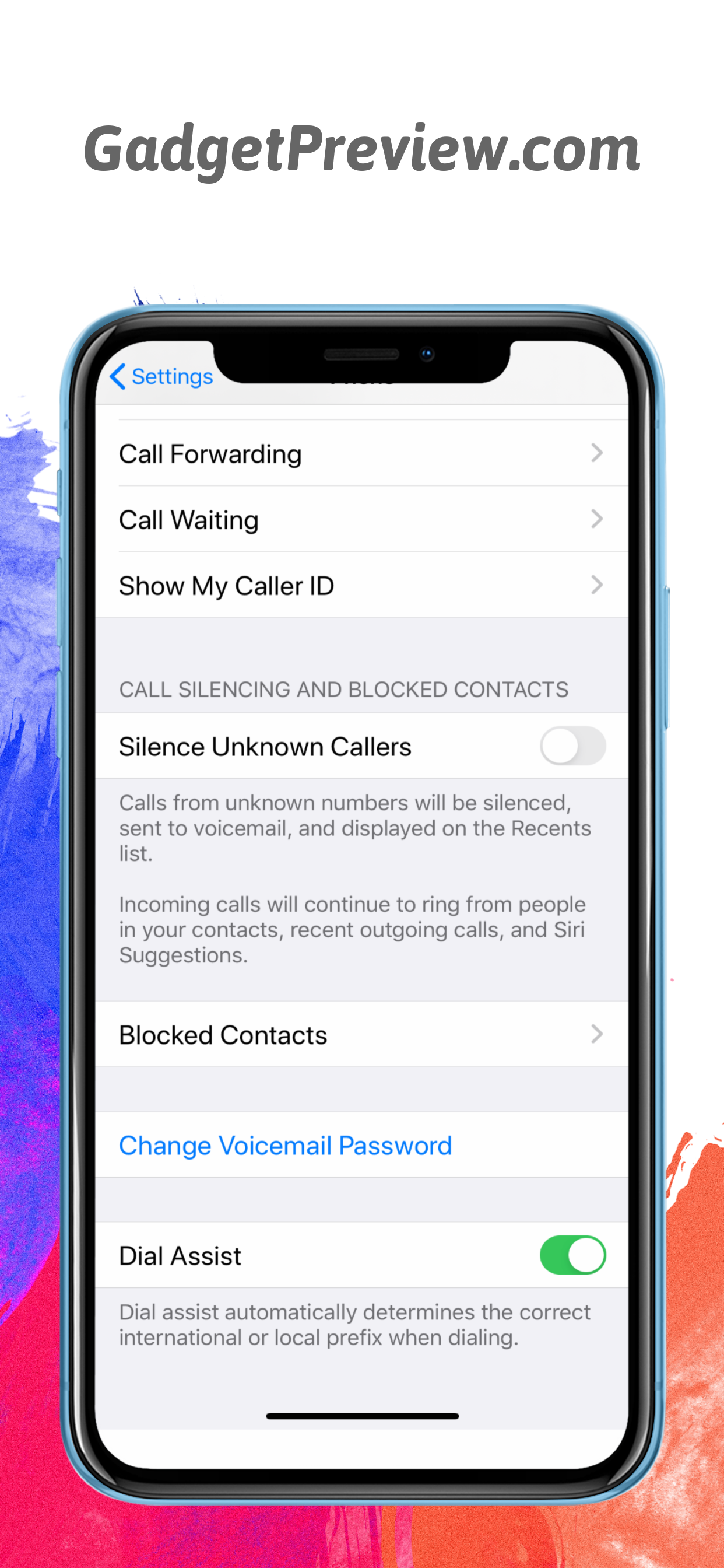 iPhone blocked contacts